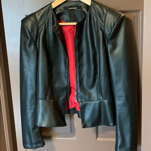 Zara Faux Leather Jacket - Picture 1 of 8